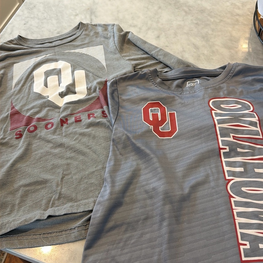 2 Oklahoma Sooner shirts